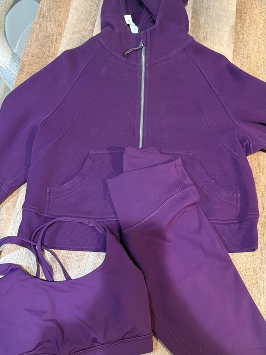 lululemon athletica Other - lululemon athletica Kids Deep Purple Hoodie, Leggings & Sports Bra Set